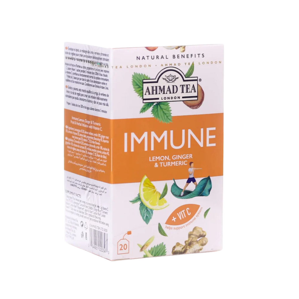 AHMED TEA IMMUNE LEMON GINGER BAGS 20S Ahmed Tea
