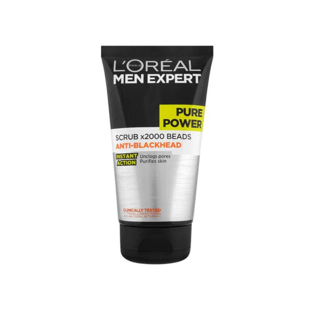 LOREAL PURE POWER SCRUB ANTI-BLACKHEAD 150ML abdalibabafoods